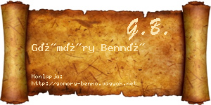 Gömöry Bennó névjegykártya